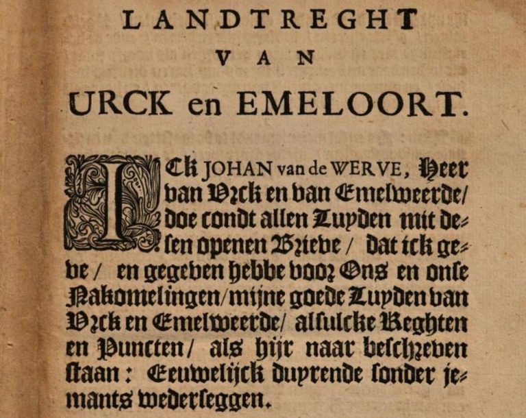 landtreght van urk en emeloort